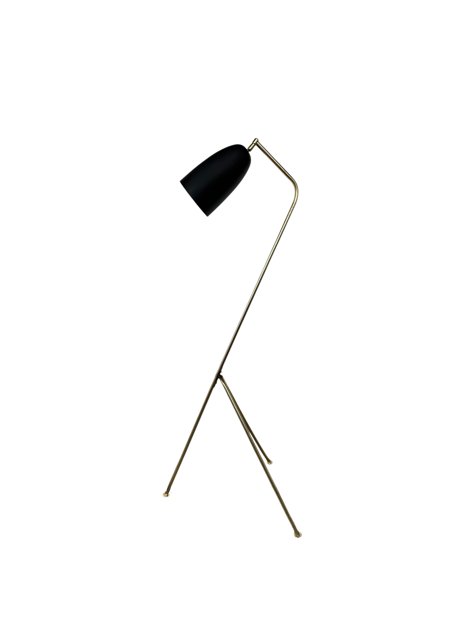 Black 3 legged gold lamp