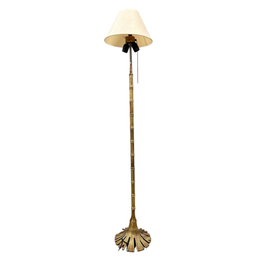 Gold pole lamp