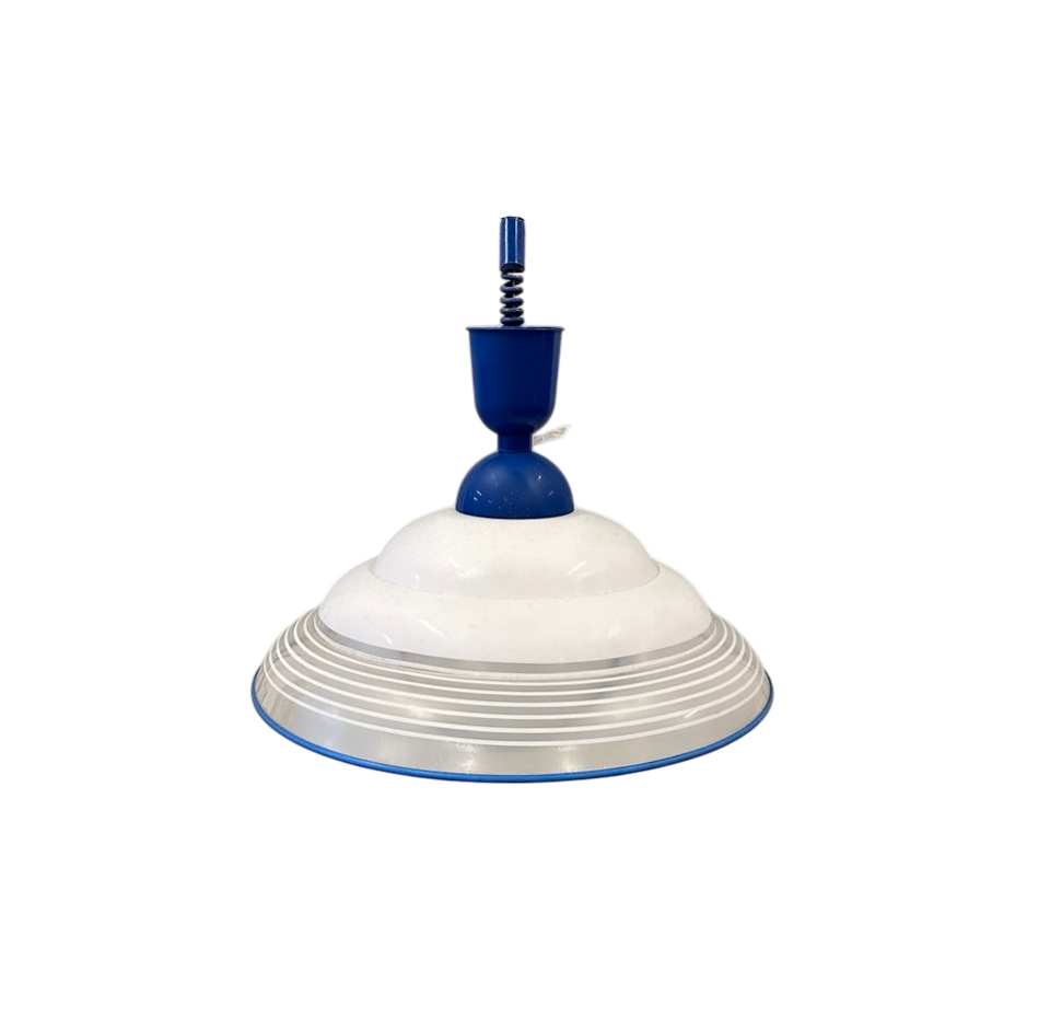 Blue and white pendant lamp