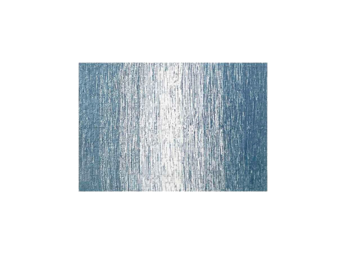 KOO Edge Jacquard Rug Blue