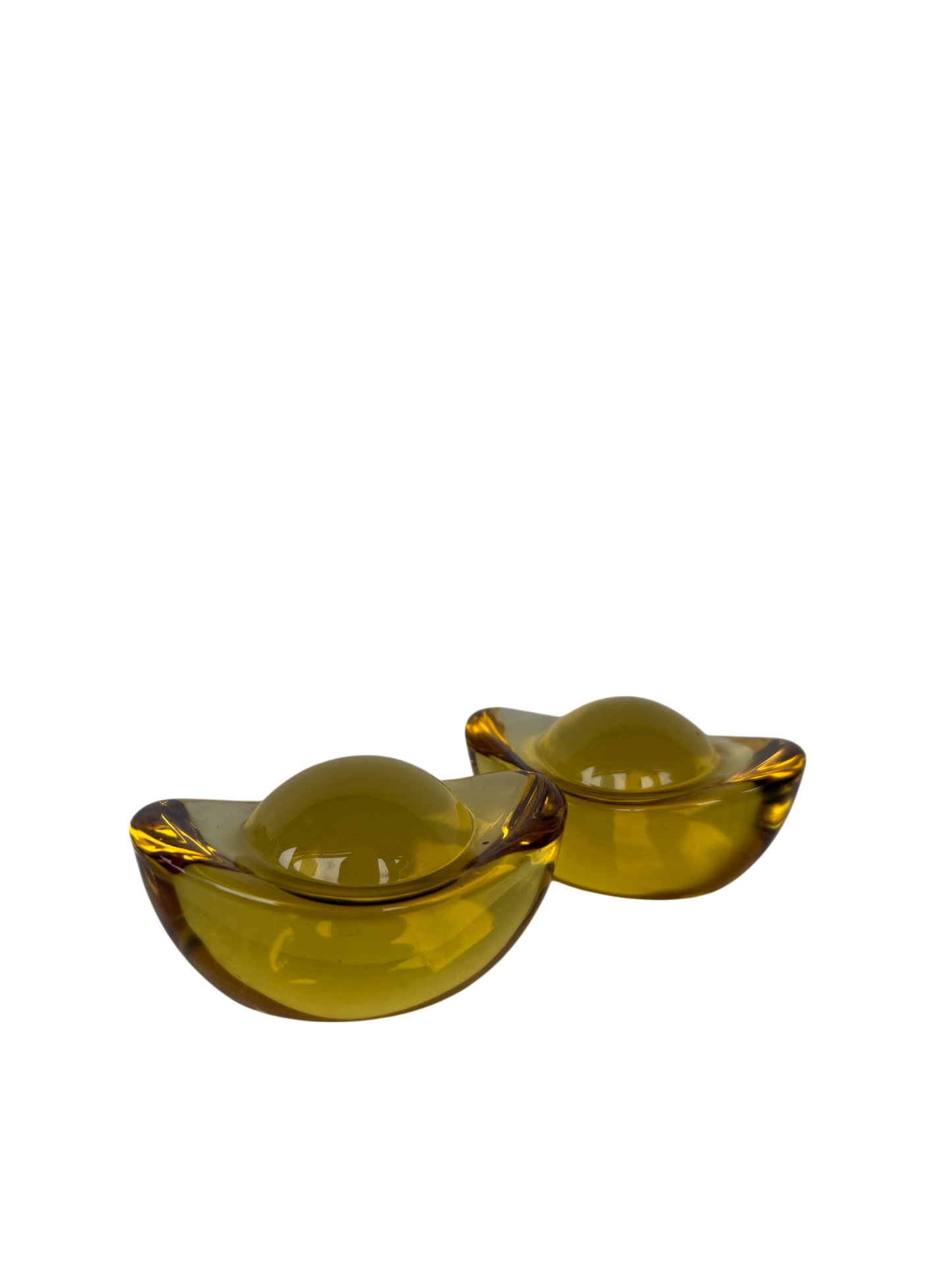 Set of 2 clear gold ingot