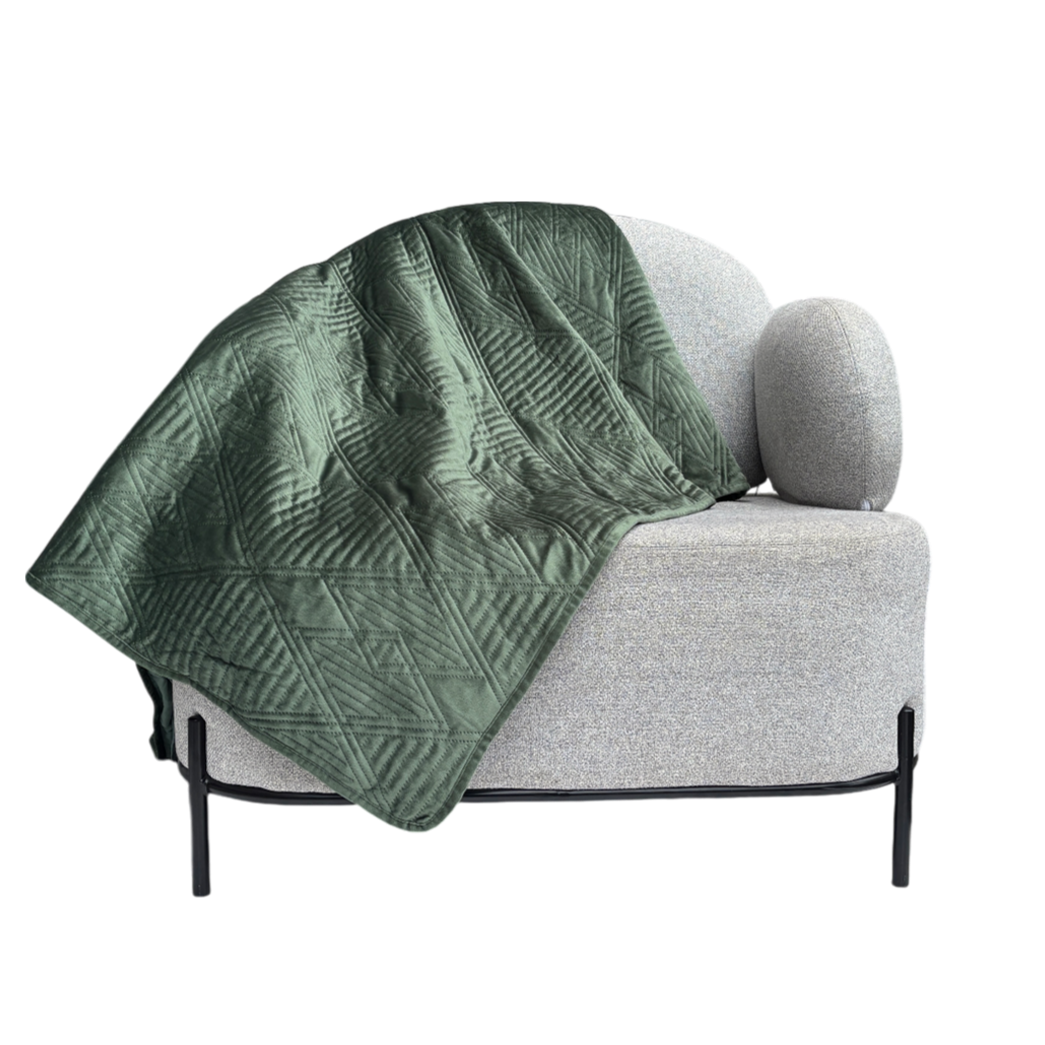 Dark green throw