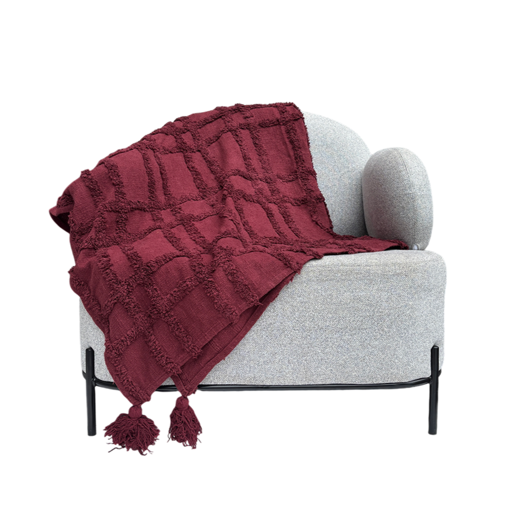 Maroon throw