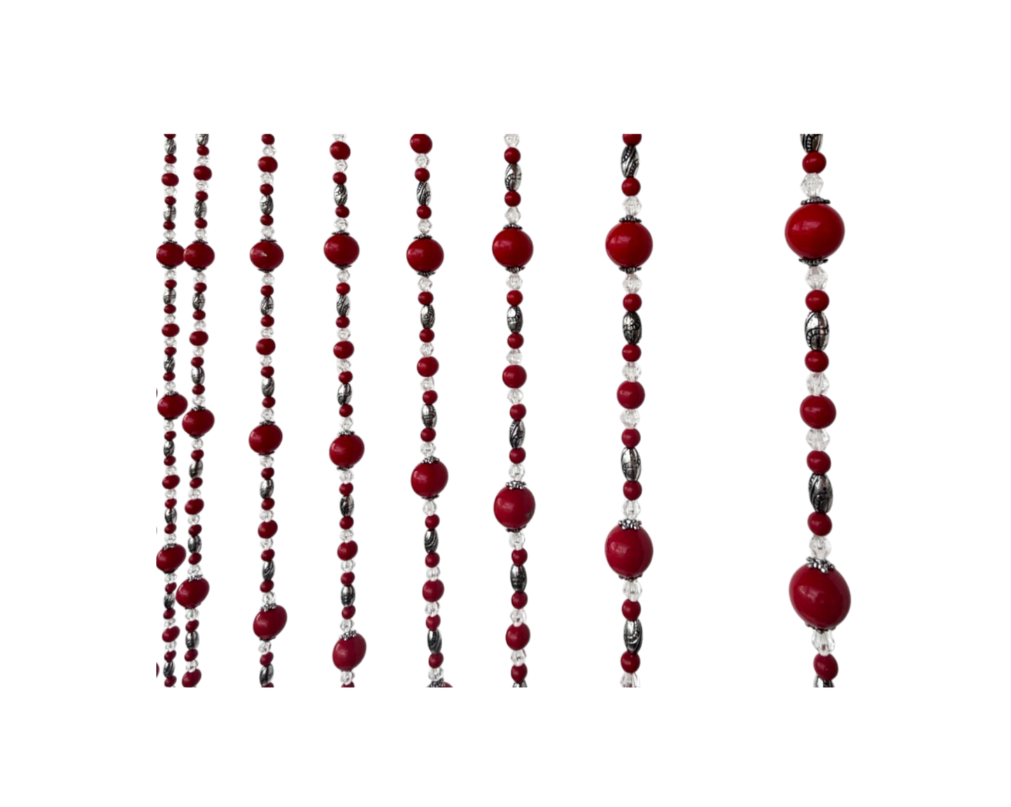 Red beaded curtain