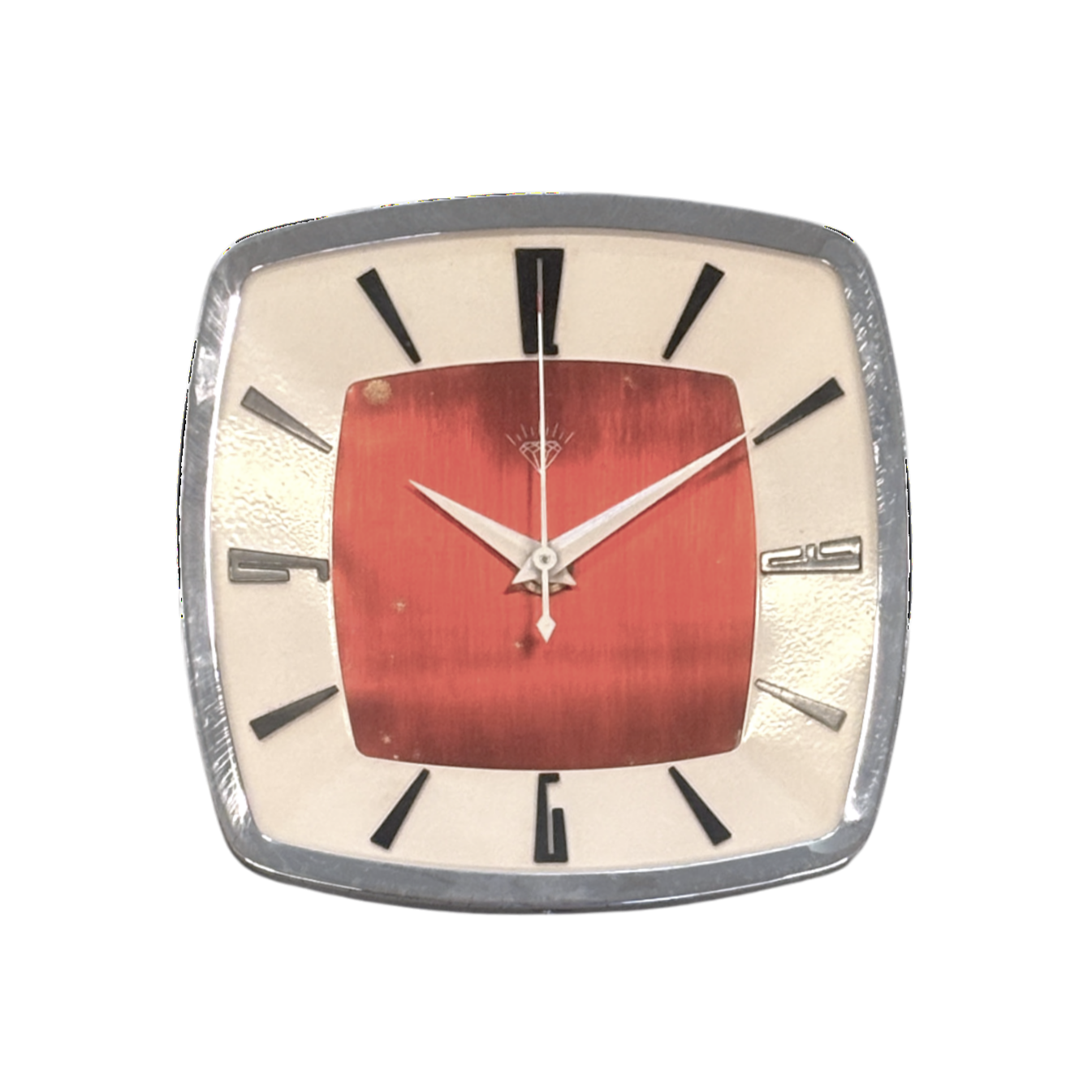 Red diamond wall clock