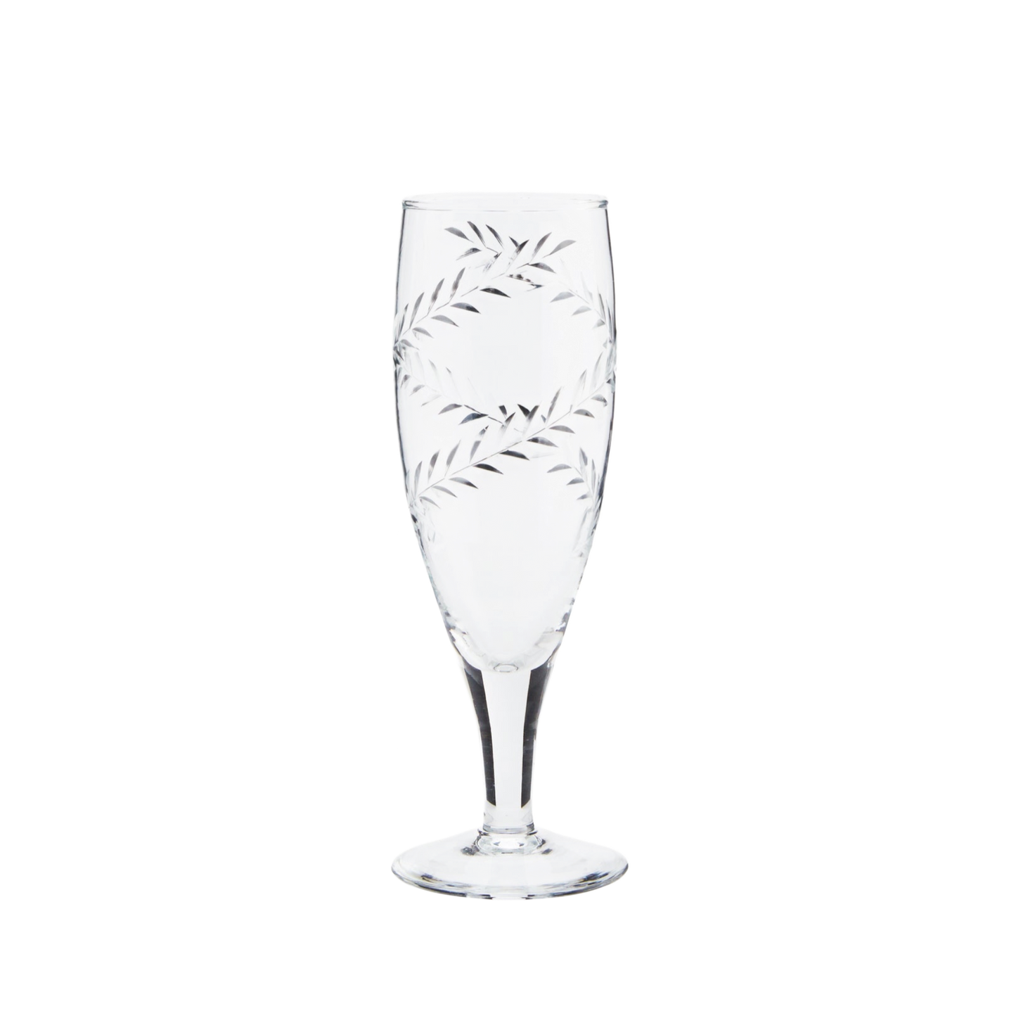 Madam Stoltz champagne glass with cutting, set of 2
