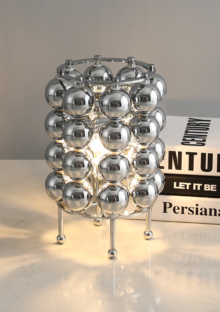 Metal ball table lamp
