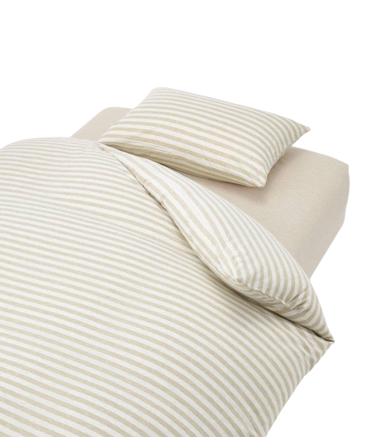 White and grey stripped bedding-King size