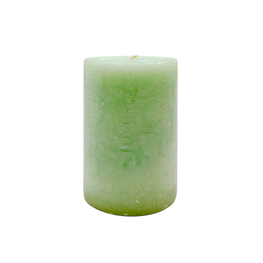 Green cylindrical candle