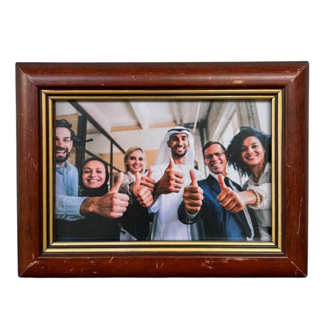 Brown and gold frame