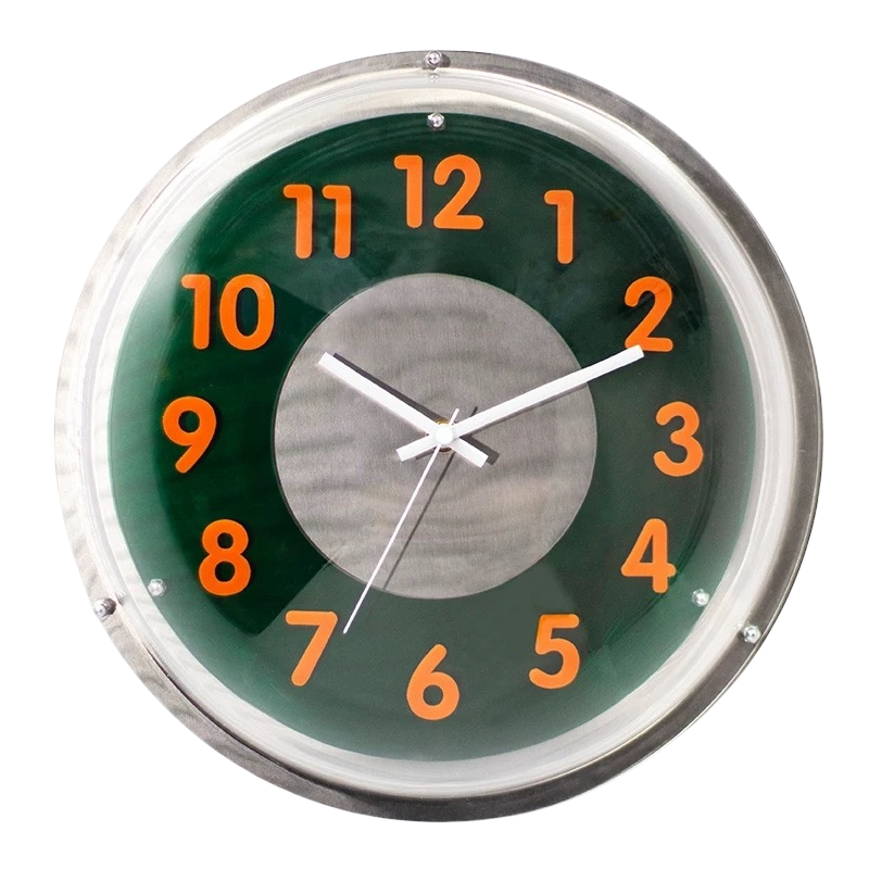 Green glass clock