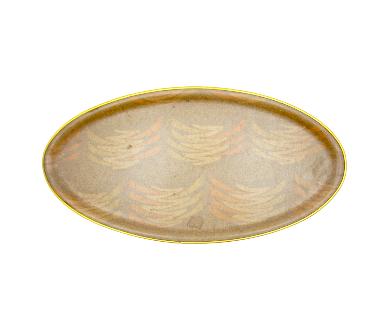 Gold oval tray
