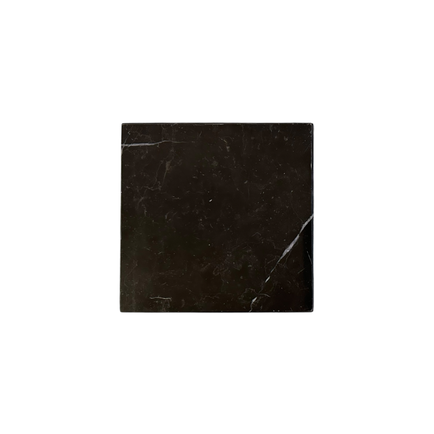 Black marble coaster