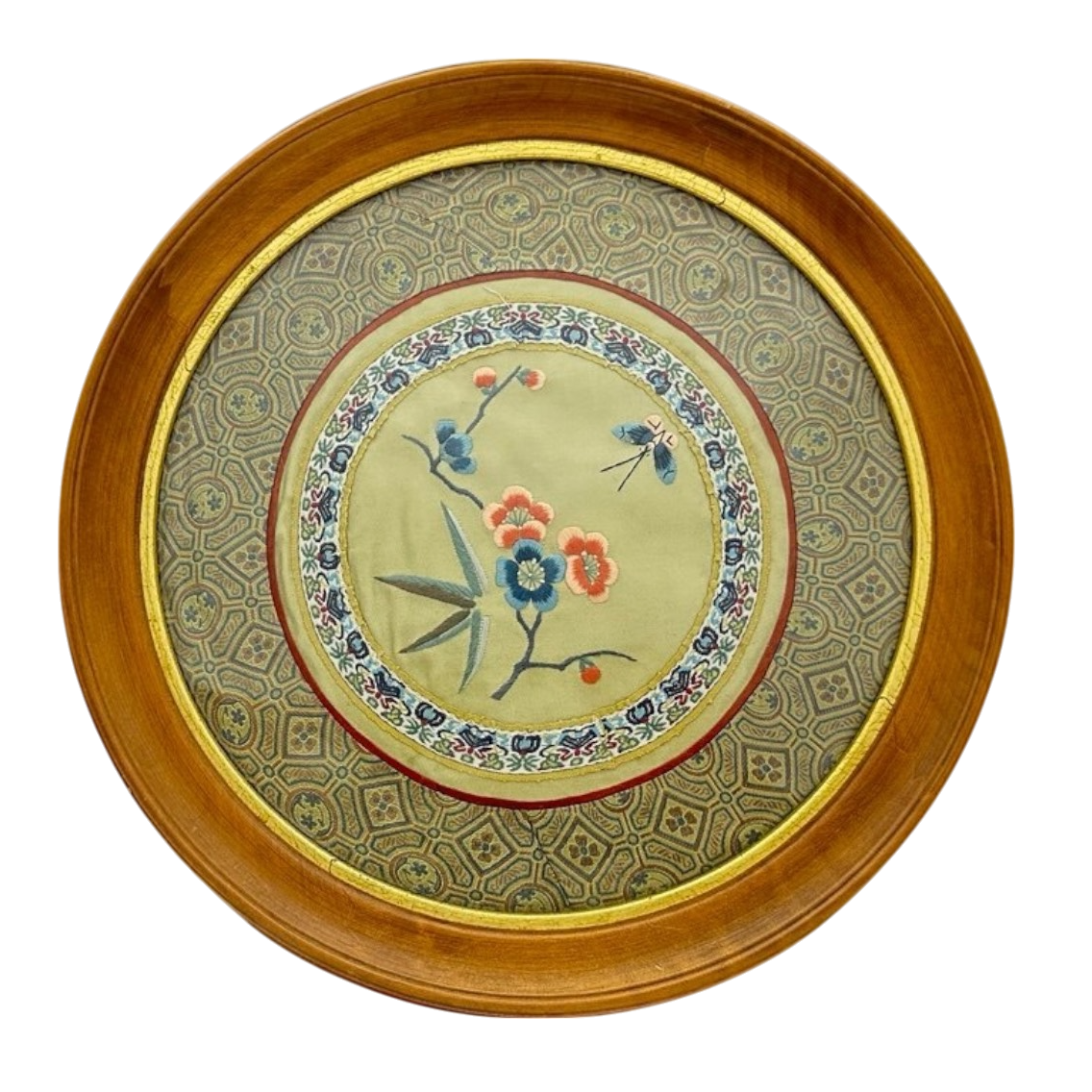 Brown circle frame