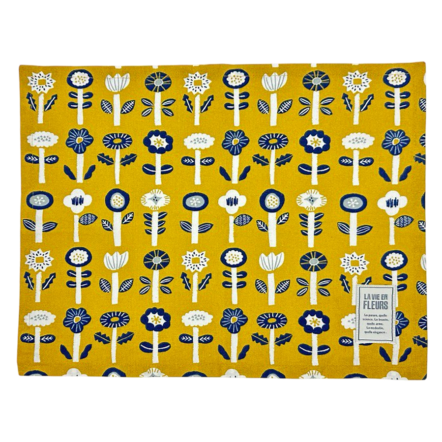 Yellow floral placemat