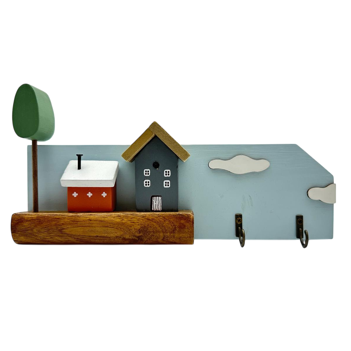 House, sky, tree decor