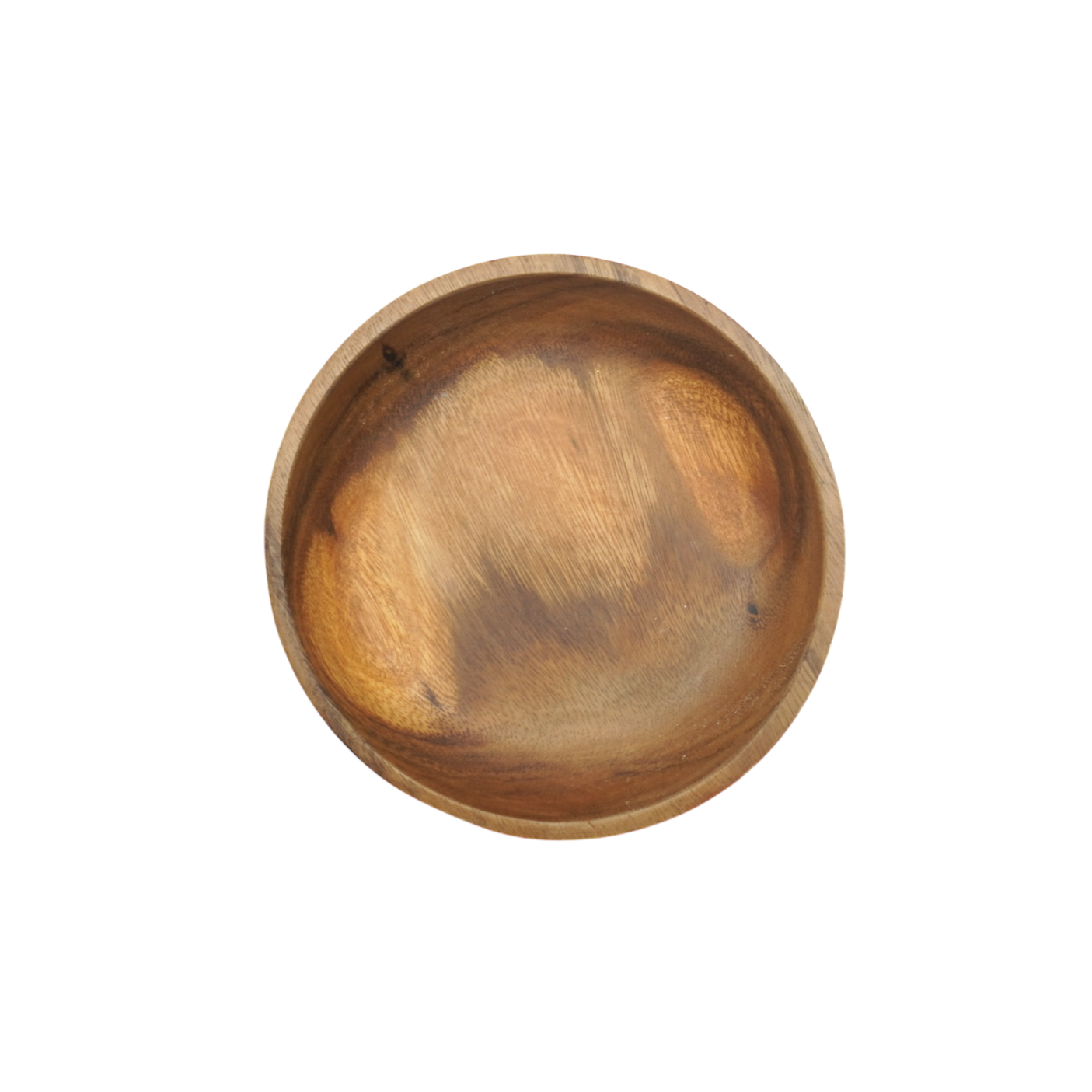 Shallow wood bowl