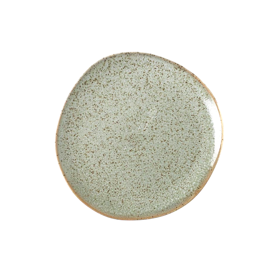 Sage green marble plate