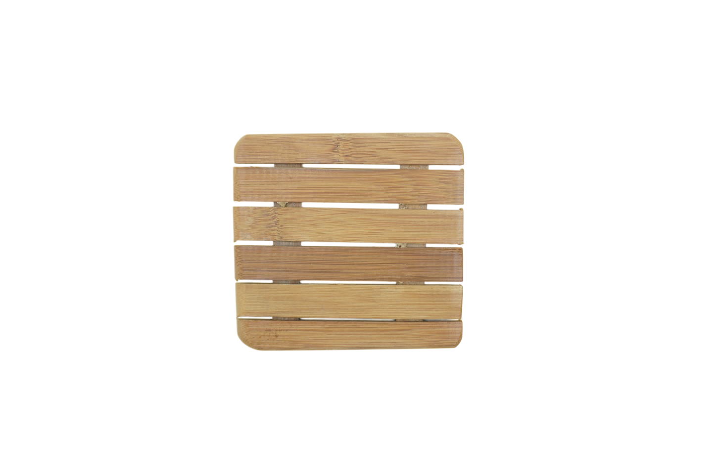 Stripped wood coaster