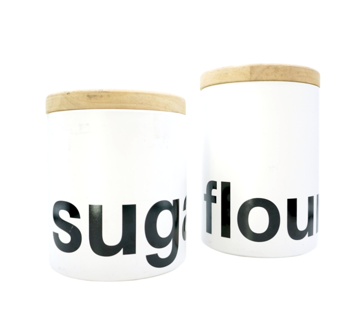 Sugar and flour white container