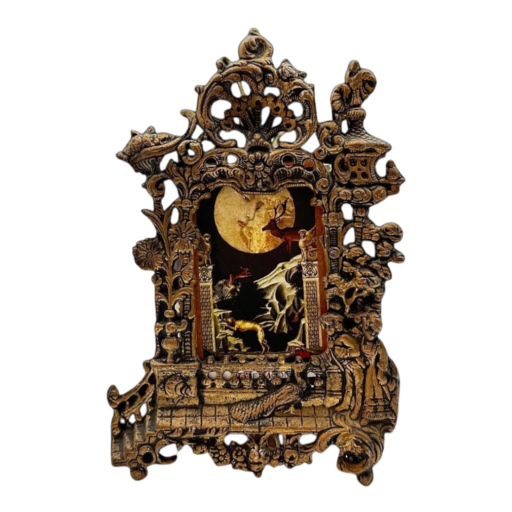Patterned bronze frame