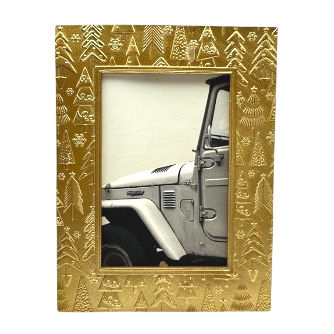 Christmas gold frame