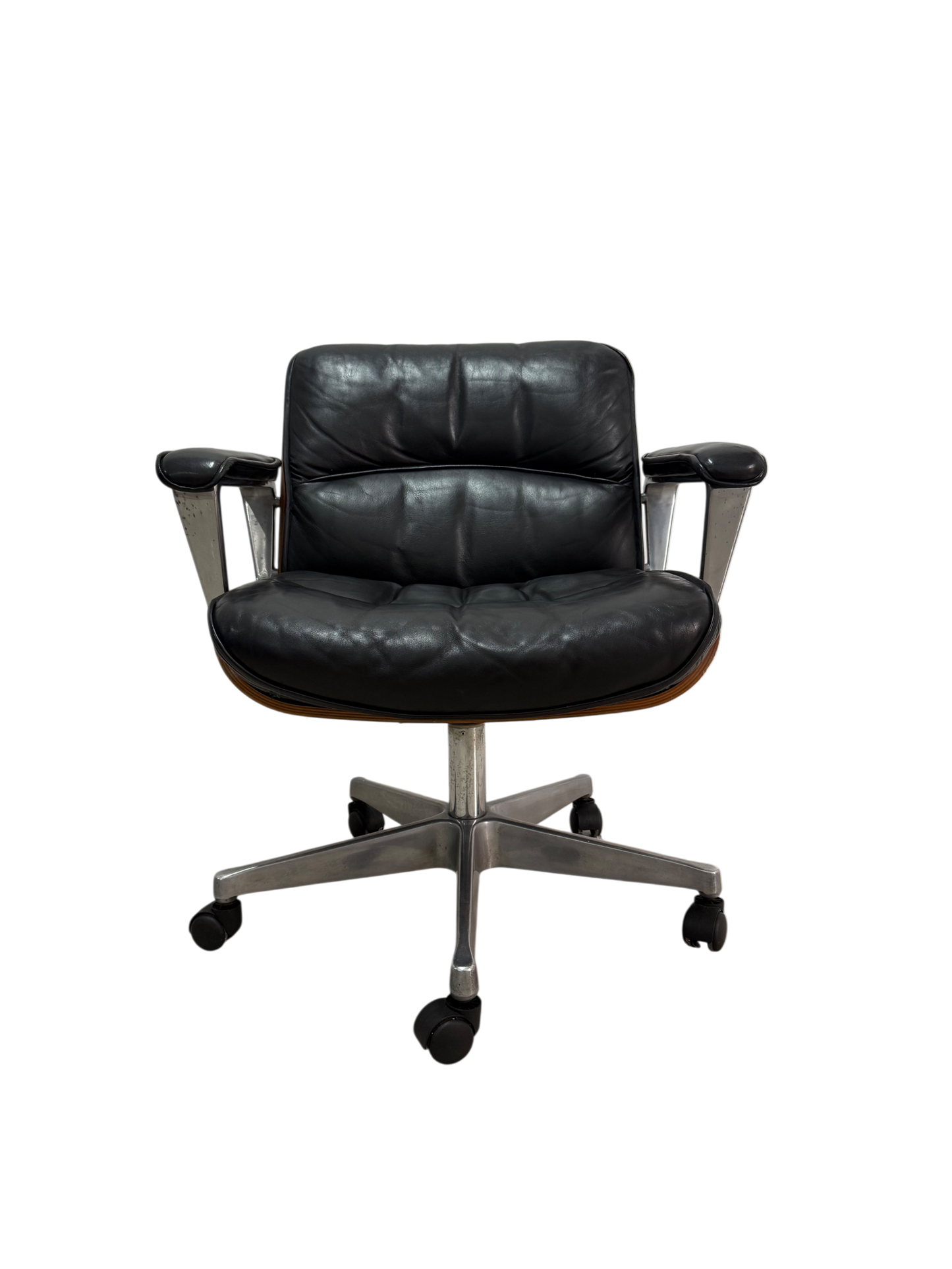 Black leather office chair