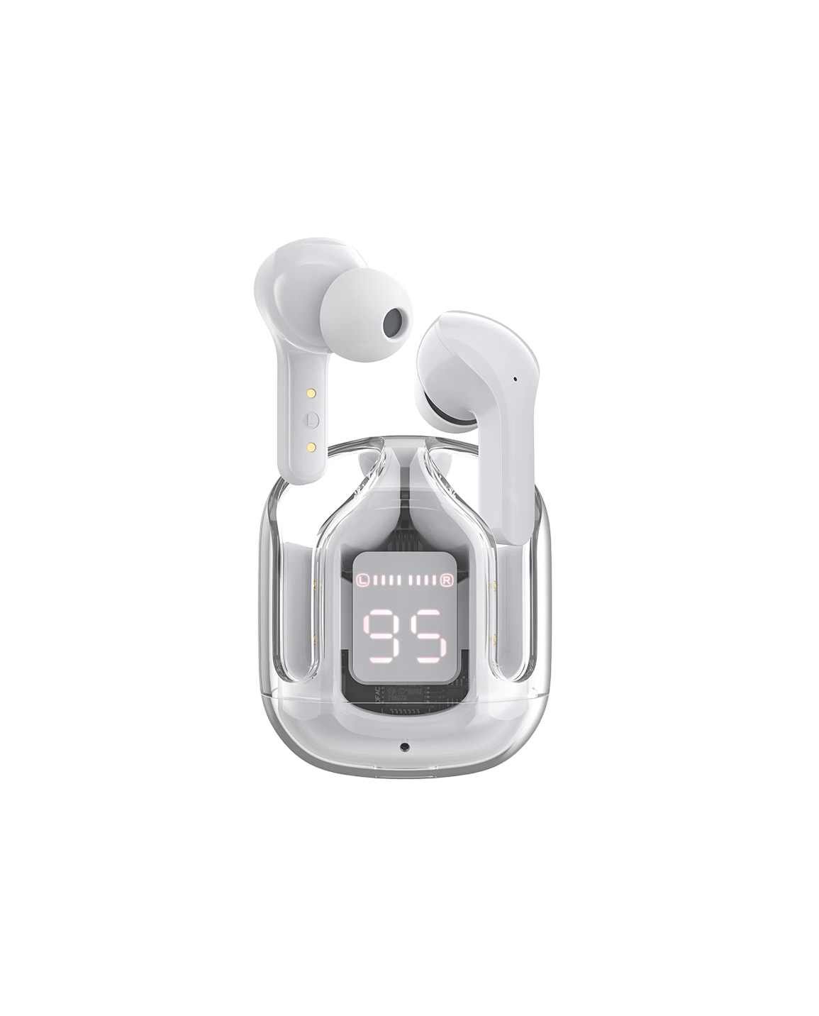 White wireless earphone