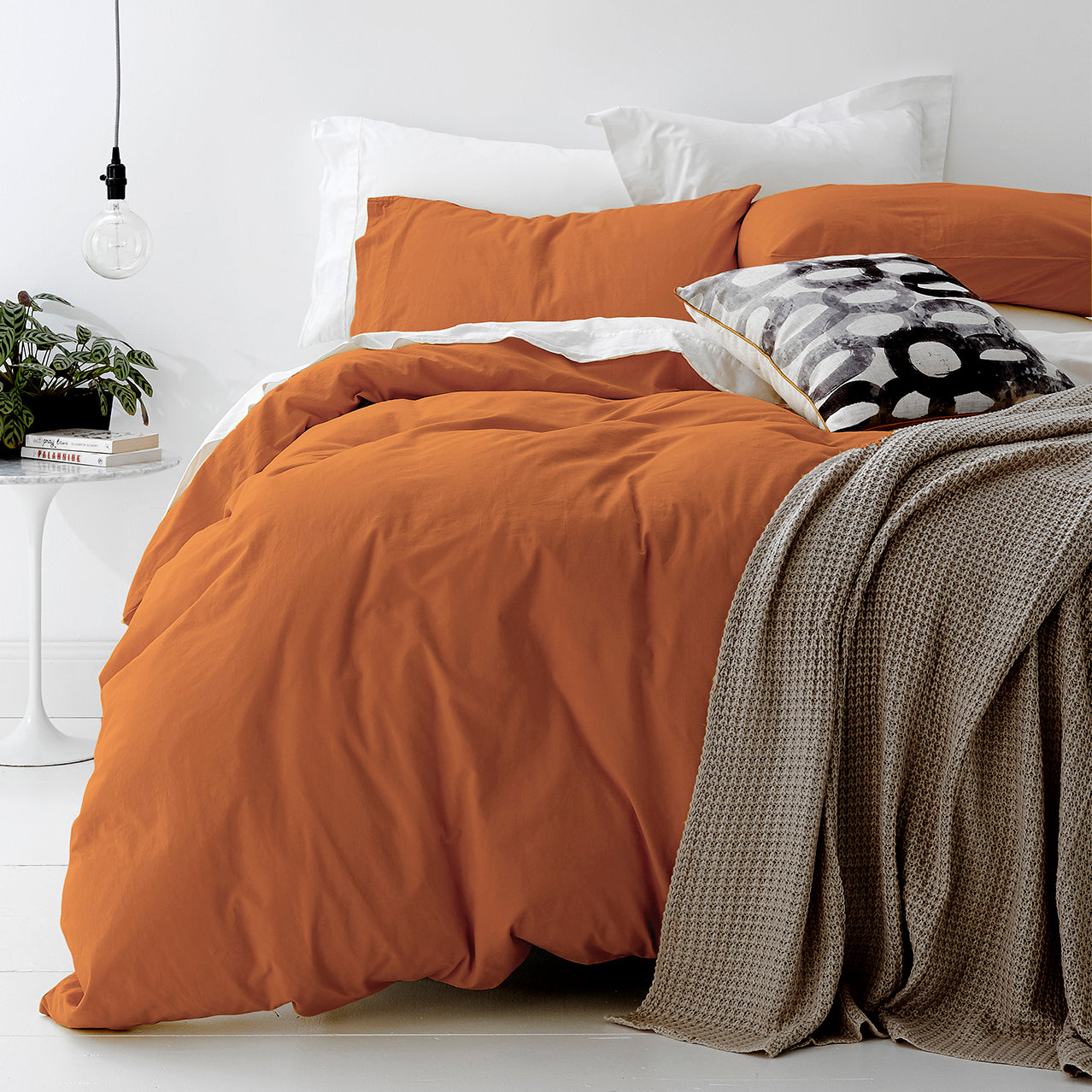 KOO loft sheet set clay-Queen size