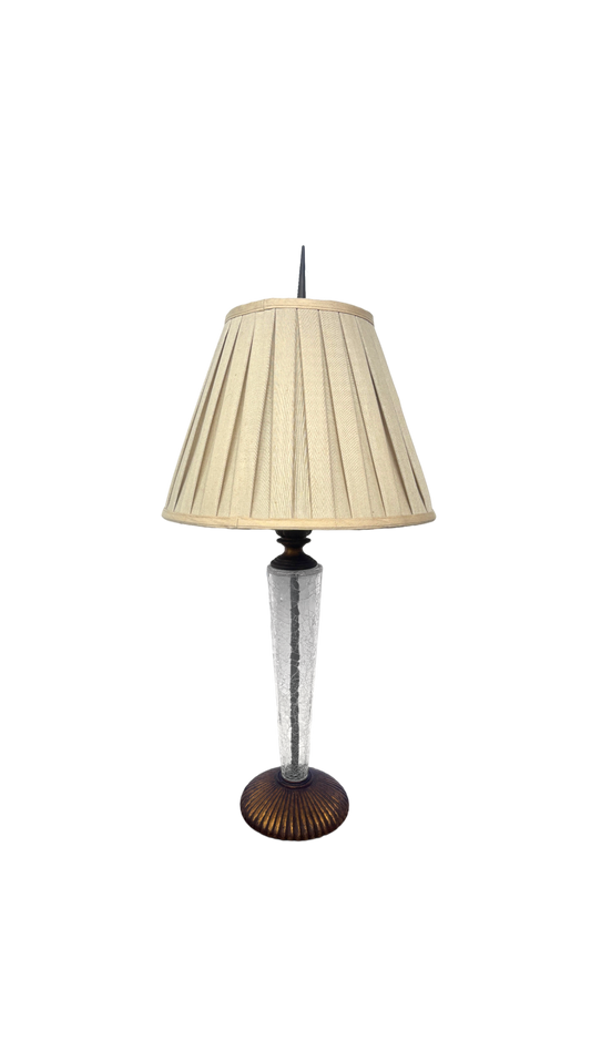 Crackled glass transparent lamp