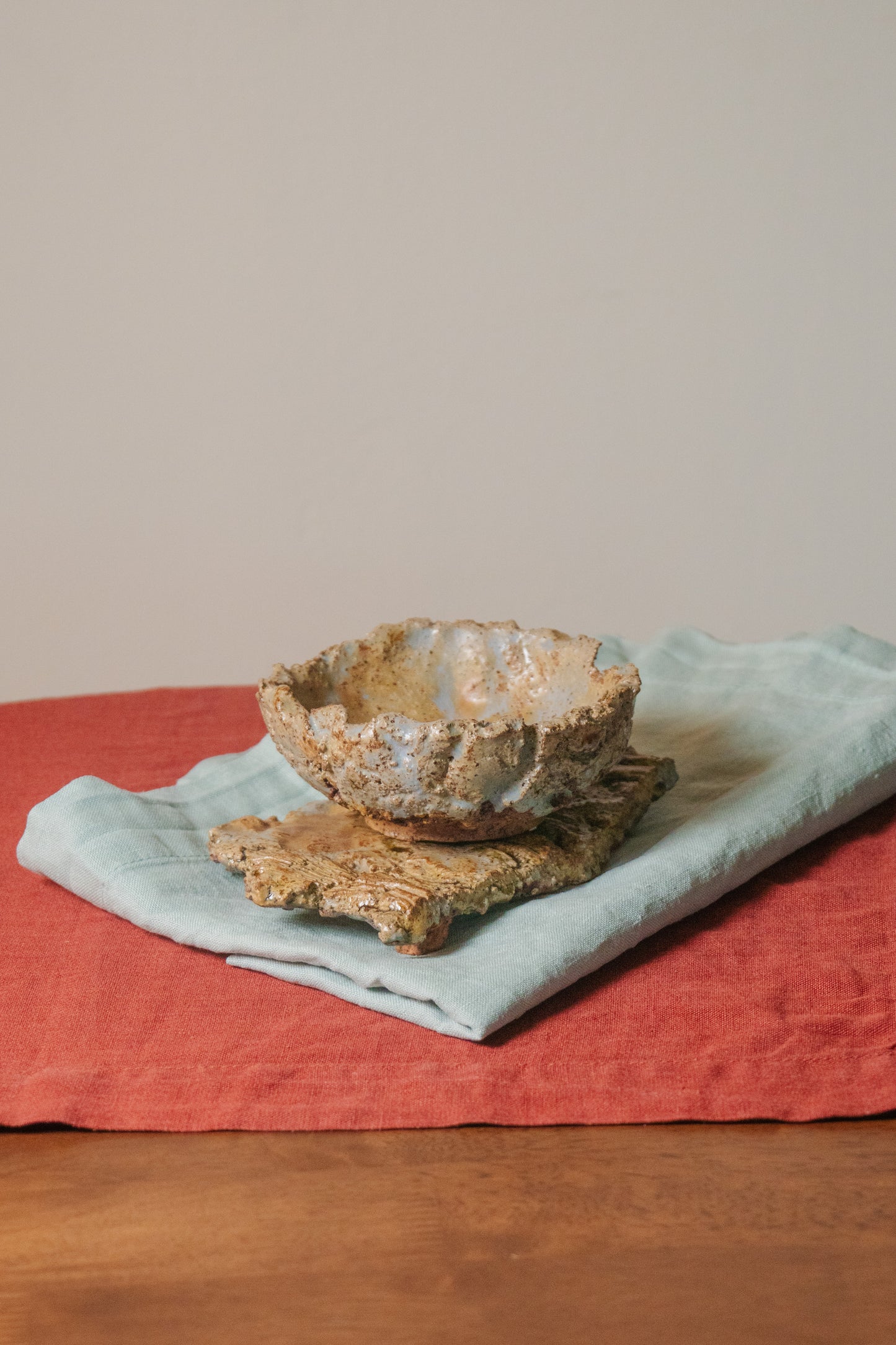 Clay Lapis ⁠Cenote Series: Platter and bowl set