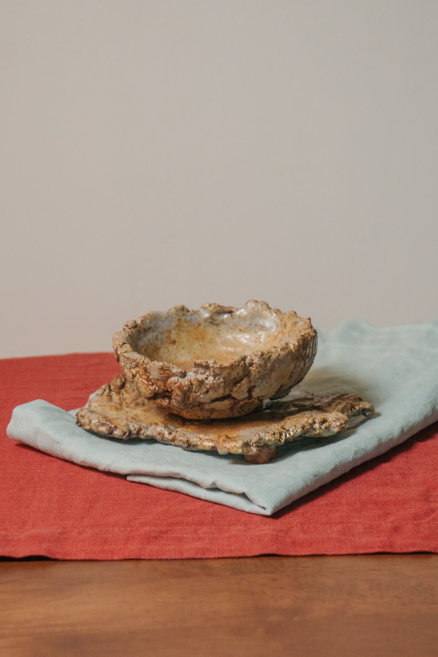Clay Lapis ⁠Cenote Series: Platter and bowl set