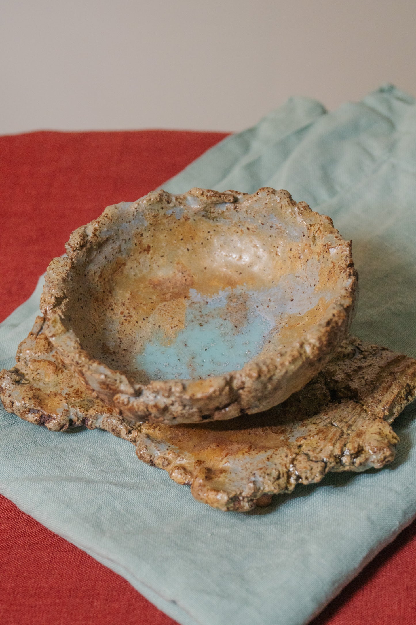 Clay Lapis ⁠Cenote Series: Platter and bowl set