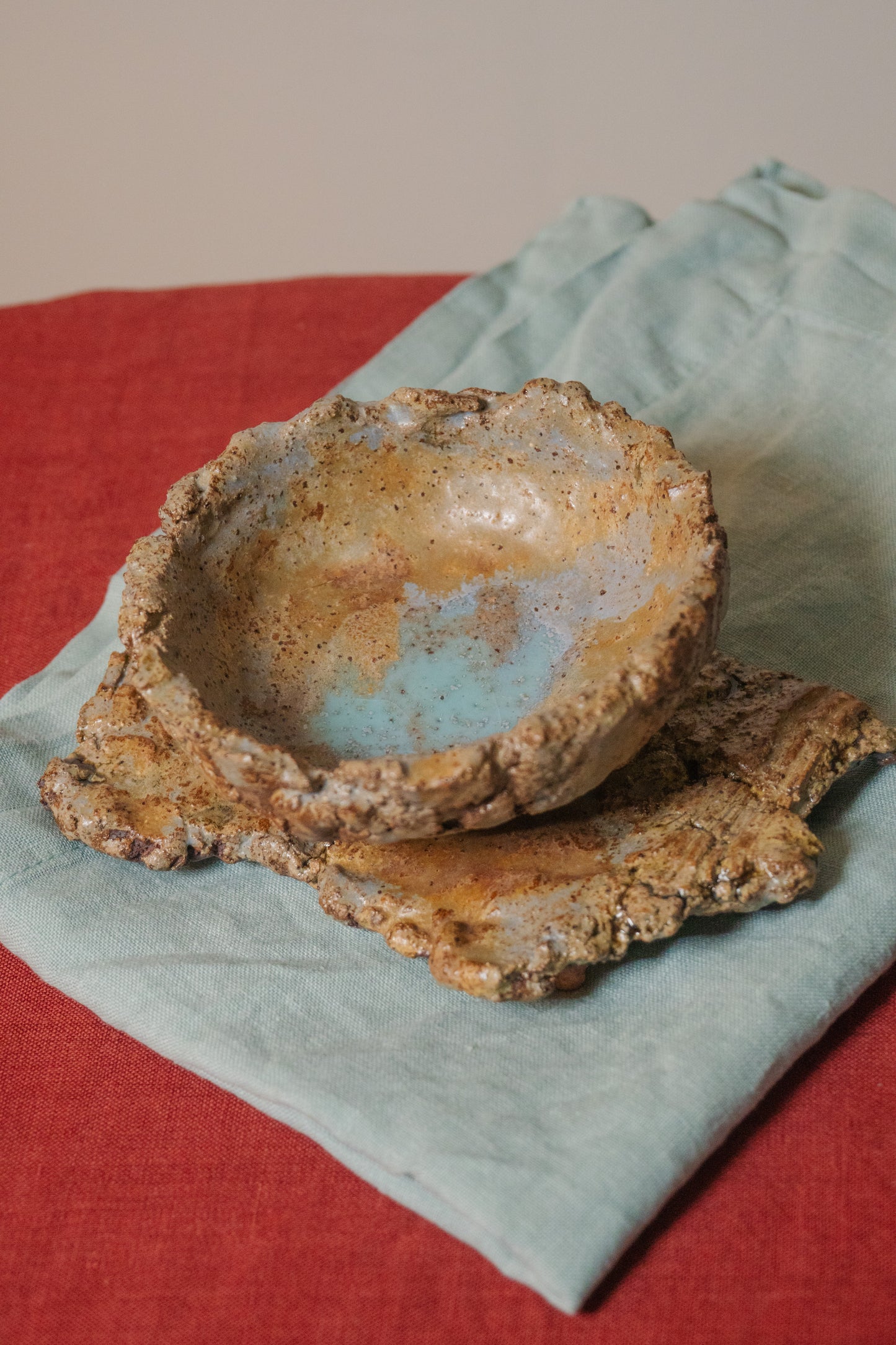 Clay Lapis ⁠Cenote Series: Platter and bowl set