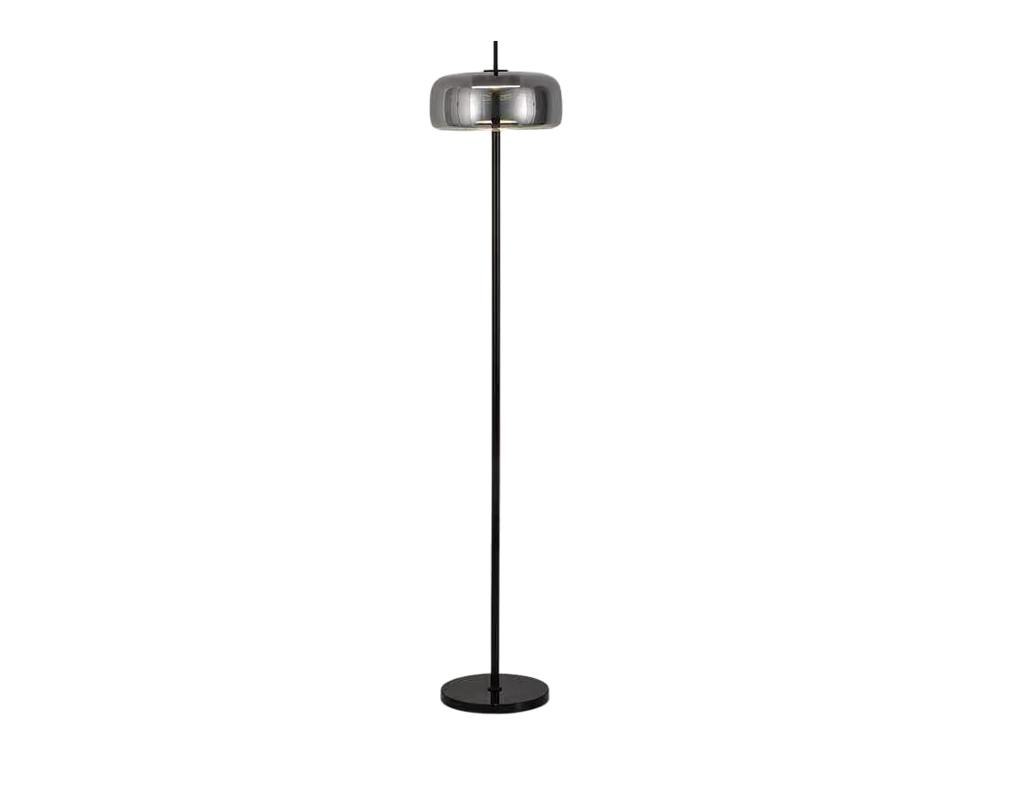 Black glass lamp