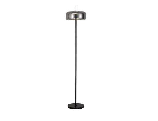 Black glass lamp