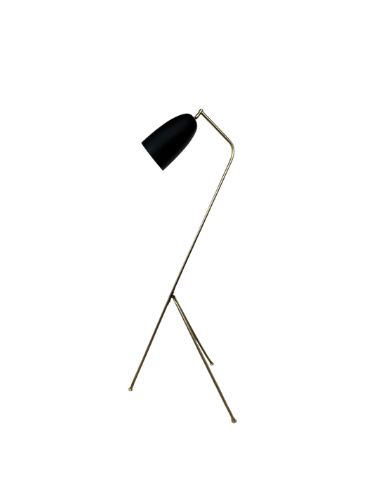 Black 3 legged gold lamp