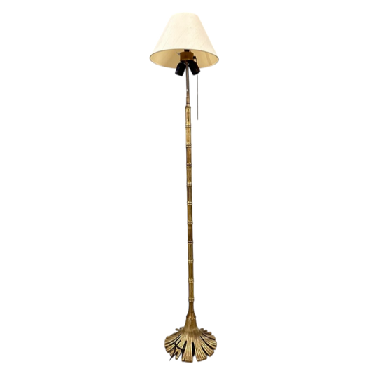 Gold pole lamp