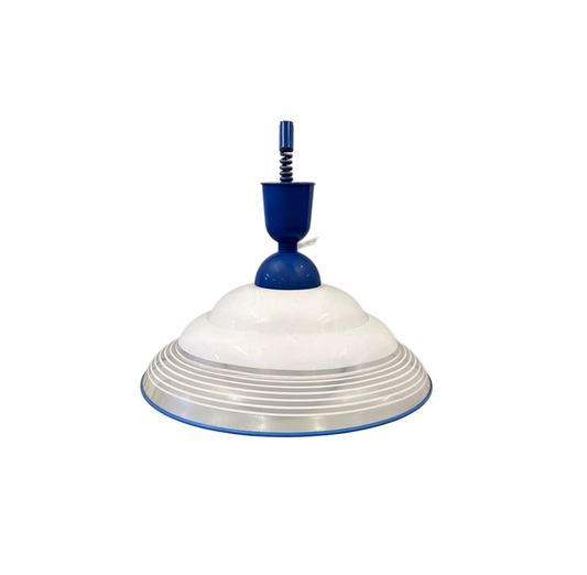 Blue and white pendant lamp