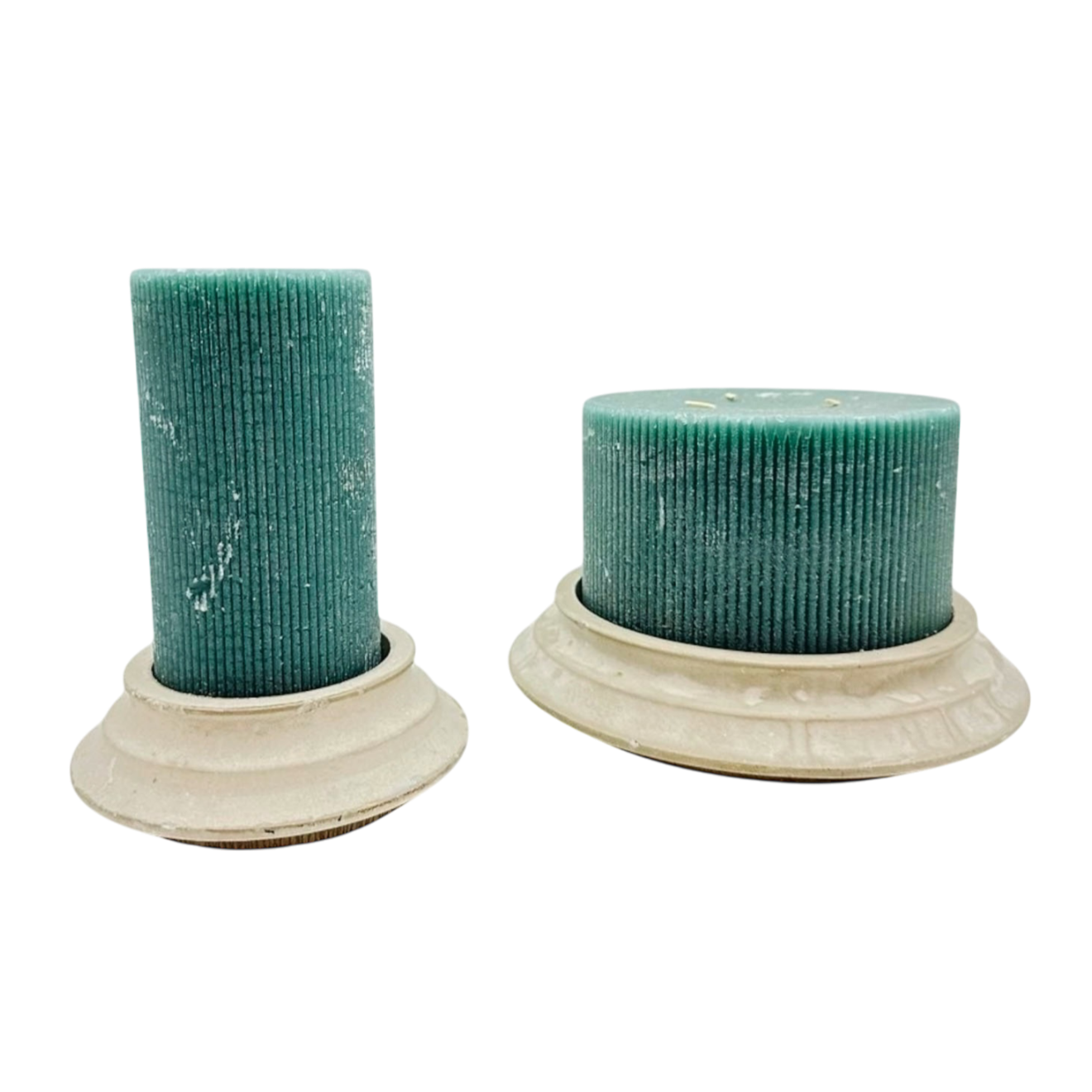 1 set of teal wax candle