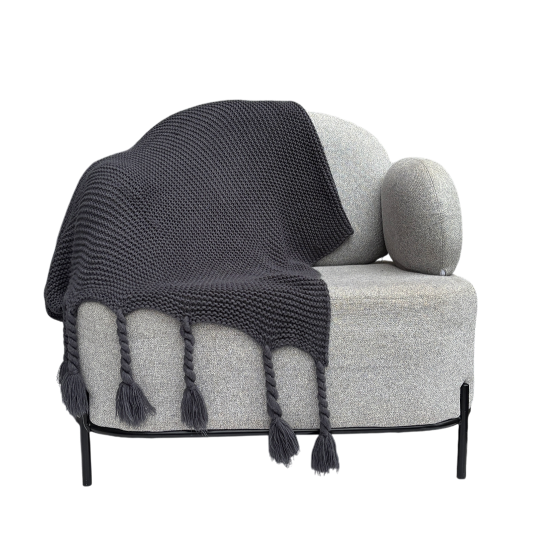 Grey throw