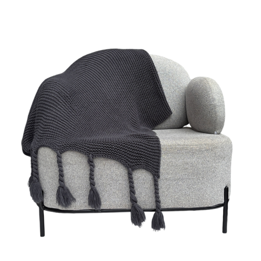 Grey throw