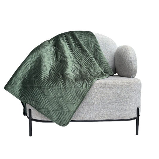 Dark green throw