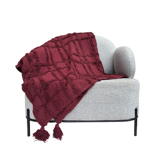 Maroon throw
