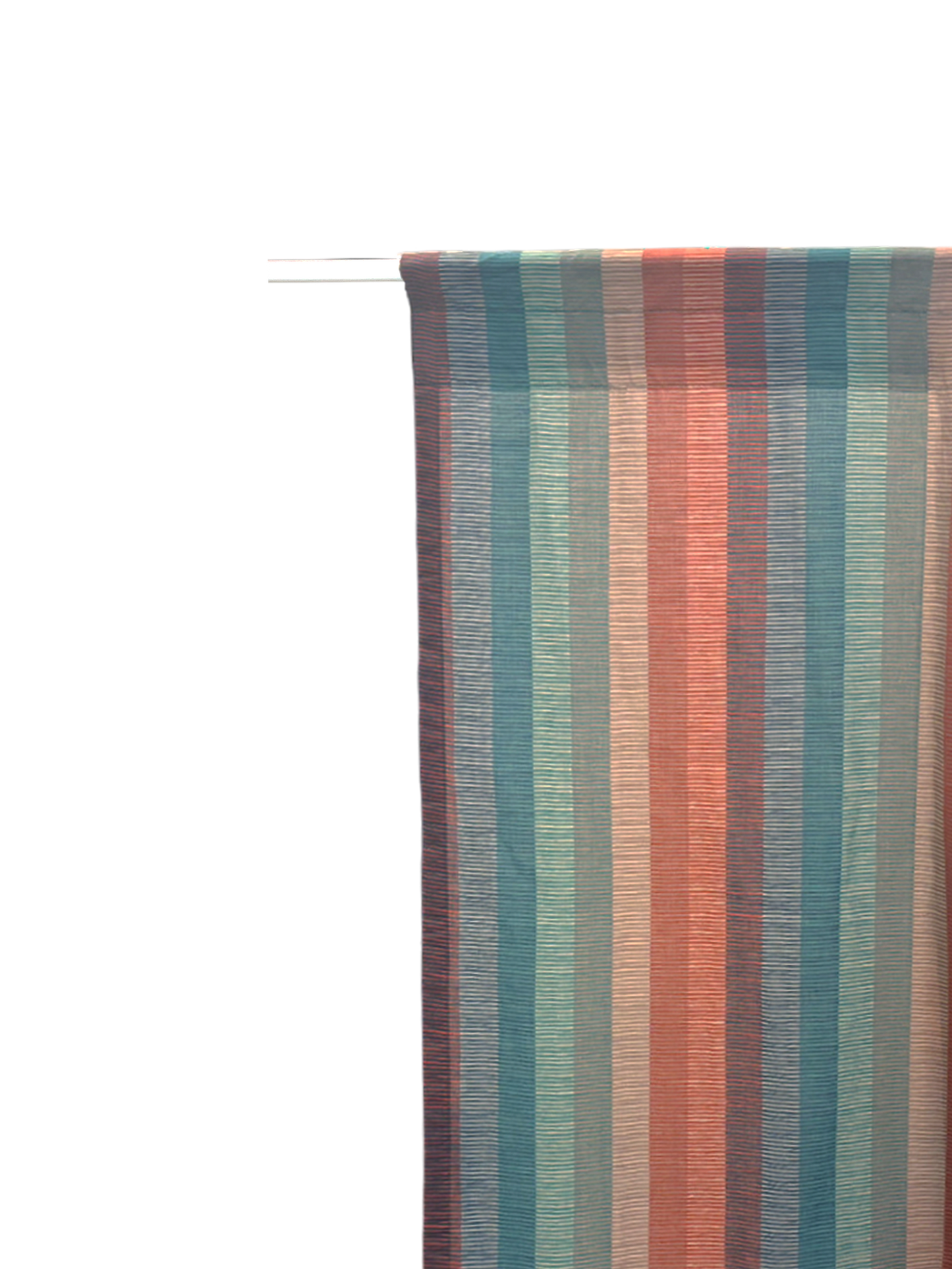 Faded rainbow colour curtains