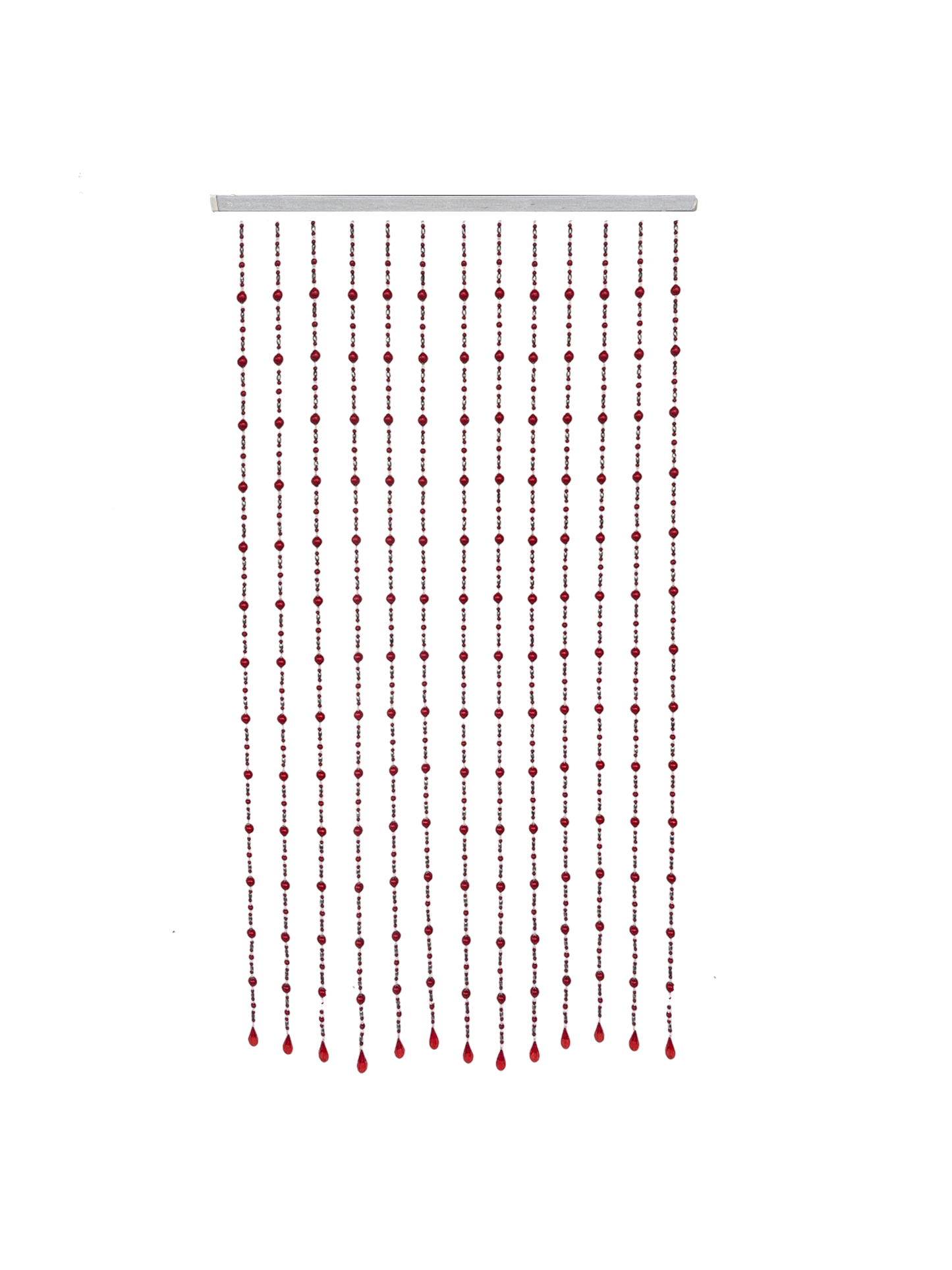Red beaded curtain