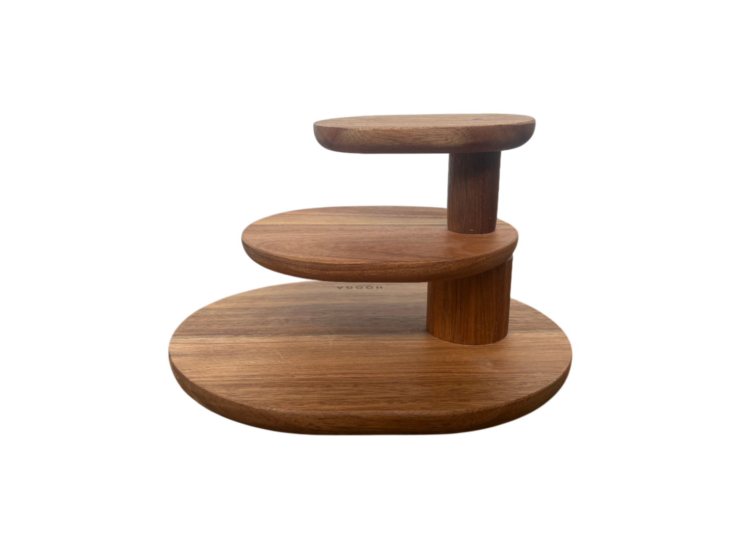 3-tier wood display