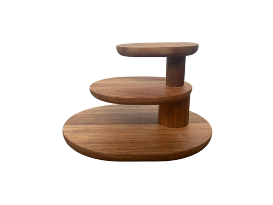 3-tier wood display