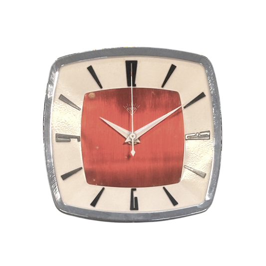 Red diamond wall clock