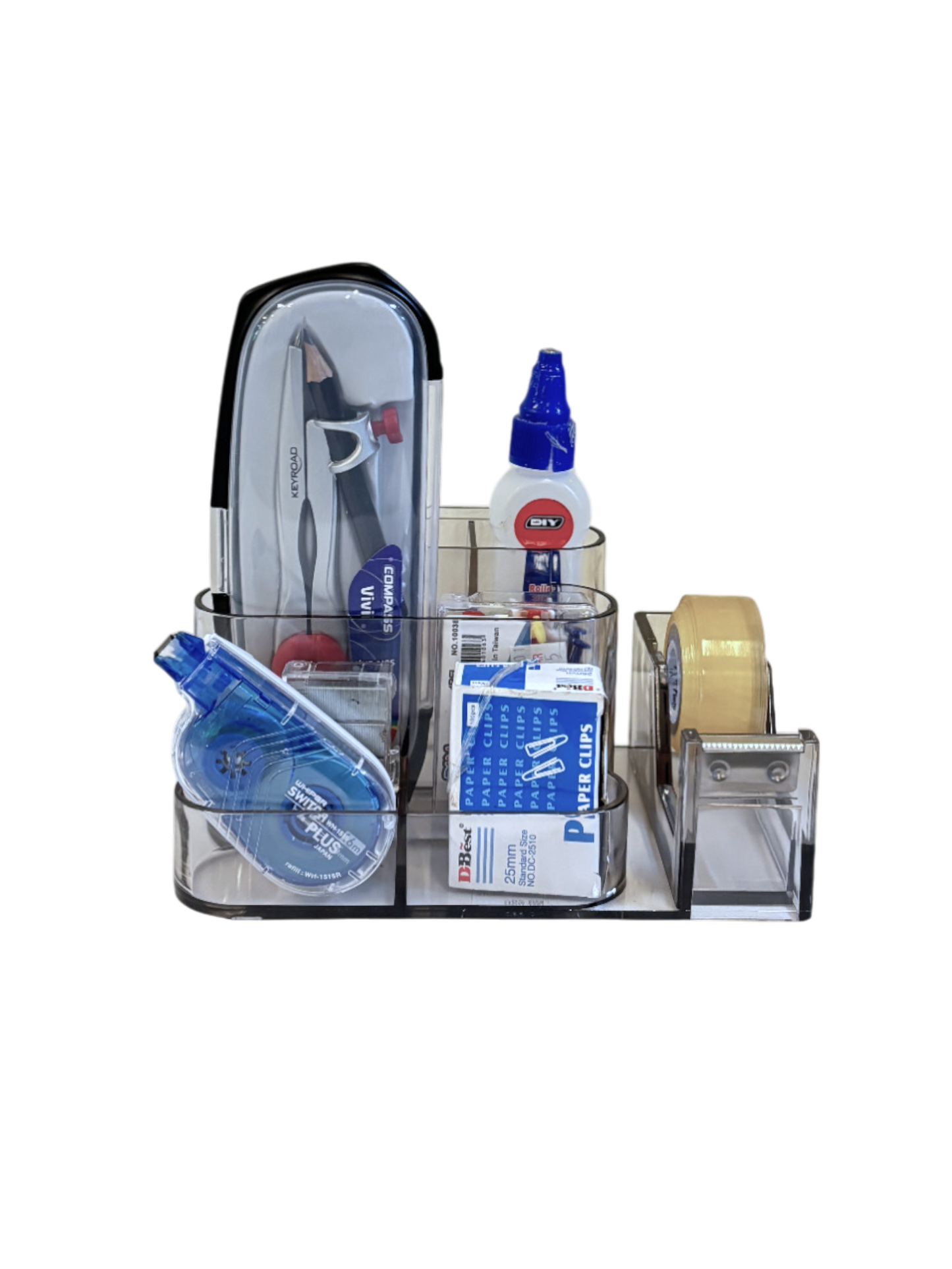 Transparent grey Stationary set